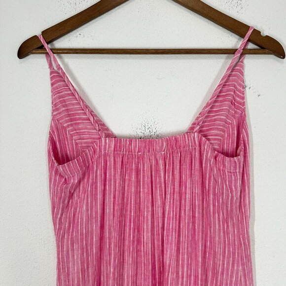 Splendid Chandler Dress Bright Pink V Neck Midi Dress Spaghetti Straps Size XS - Picture 10 of 11